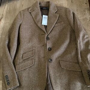 Ralph Lauren Tan Herringbone Blazer